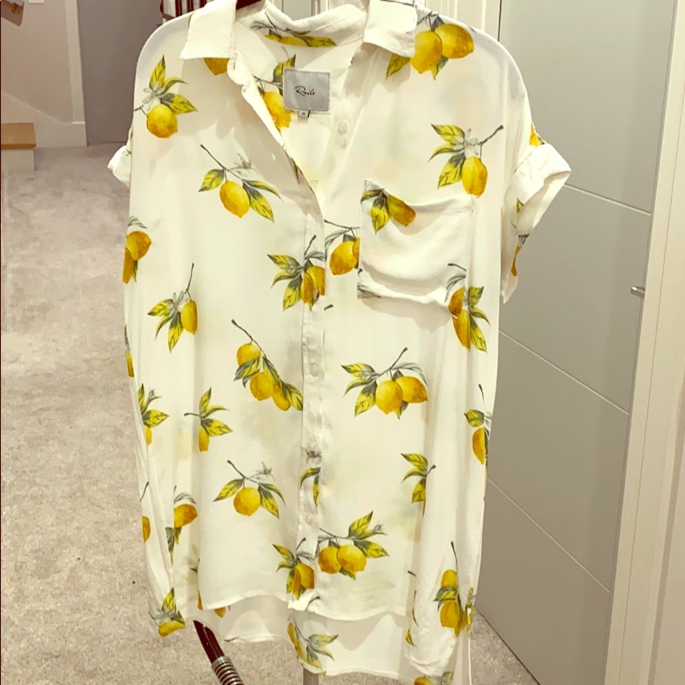 Rails maternity size xs lemon print top